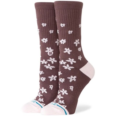 чорапи,мъжки,чорапи,дамски,чорапи,stance,floral,dreams,crew,socks,brown,(brown)