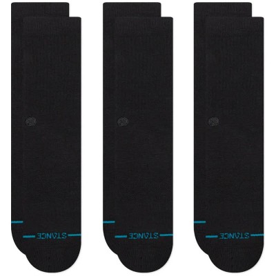 чорапи,мъжки,чорапи,дамски,чорапи,stance,icon,socks,3,pairs,black,black