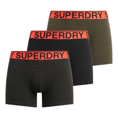 боксерки,мъжко,бельо,superdry,m3110452b,boxers,2,units,refurbished,brown,(khaki,stripe,black)