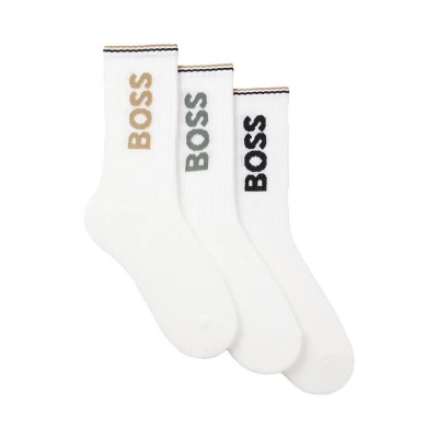 чорапи,мъжки,чорапи,дамски,чорапи,boss,rib,logo,cc,10283987,socks,3,pairs,white,(open,miscellaneous)