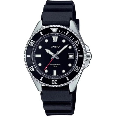 часовник,часовници,casio,mdv,10,1a1,watch,refurbished,black,(silver,grey)