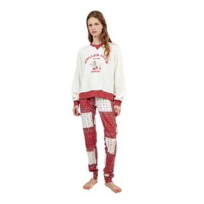 пижама,дамски,пижами,gisela,snoopy,paisley,print,long,sleeve,pyjama,white,(ecru)