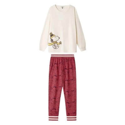 пижама,детски,пижами,gisela,snoopy,print,long,sleeve,pyjama,beige,(ecru)
