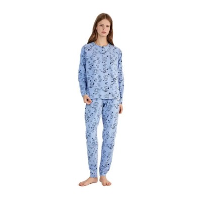 пижама,дамски,пижами,gisela,snoopy,printed,long,sleeve,pyjama,blue,(printed)