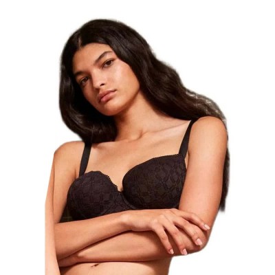 дамско,бельо,дамски,бикини,и,танкини,gisela,geometric,lace,full,cup,bra,black,(black)