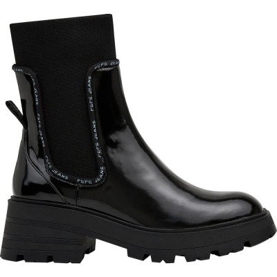 обувки,дамски,боти,мъжки,боти,pepe,jeans,soda,chelsea,heel,boots,black,(black)