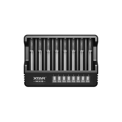 батерии,xtar,mx8,battery,charger,silver,(black)