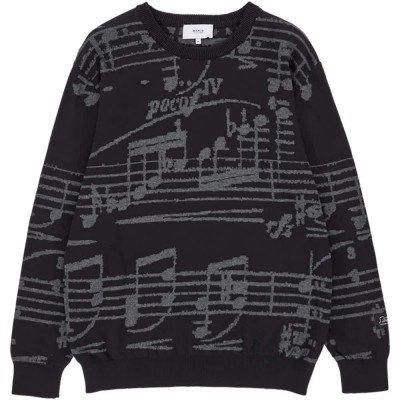 блуза,мъжки,пуловери,дамски,пуловери,makia,note,sweater,black,(black)
