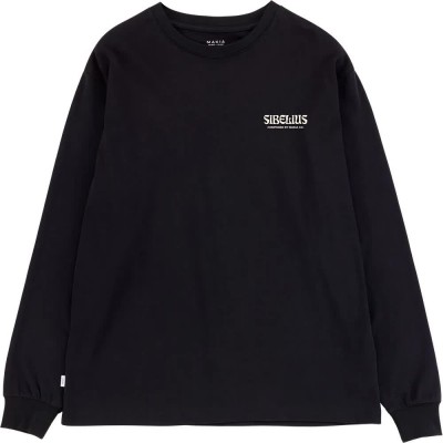 тениска,мъжки,тениски,дамски,тениски,makia,silence,long,sleeve,t,shirt,black,(black)