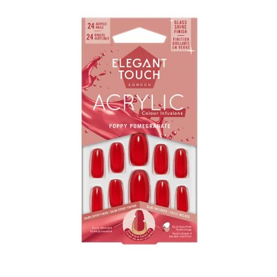 специфични,козметични,продукти,elegant,touch,colour,acrylics,poppy,pomegranate,nail,polish,red