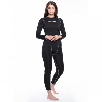дамско,бельо,kirkjubØur,hafjall,women,thermal,underwear,kit,2,piece,black