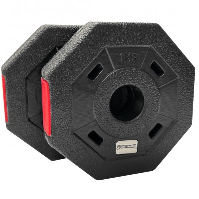всичкото,фитнес,оборудване,sportinator,1kg,bumper,plates,fitness,weight,plates,set,of,2