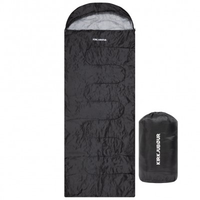 kirkjubØur®,søvn,outdoor,sleeping,bag,220,x,75,cm,15,°c,black