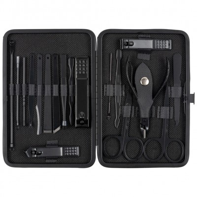 фитнес,оборудване,всичкото,фитнес,оборудване,leandro,lido,brescia,manicure,pedicure,set,19,piece,black
