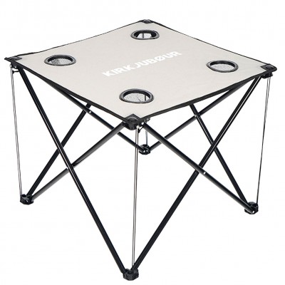 kirkjubØur®,solkatt,foldable,camping,table,grey