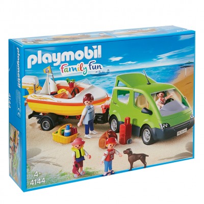 playmobil®,familyvan,with,boat,trailer