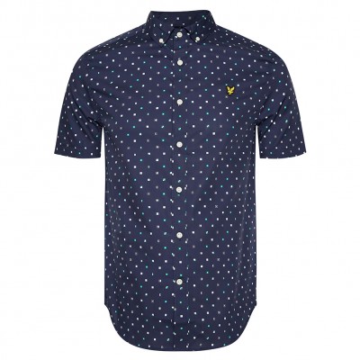 lyle,&,scott,flag,print,men,short,sleeved,shirt