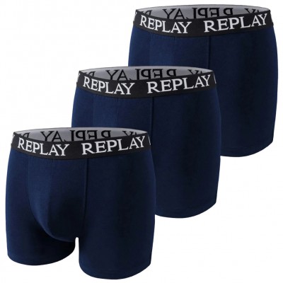 мъжки,боксерки,мъжко,бельо,replay,basic,cuff,logo,men,boxer,shorts,pack,of,3
