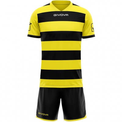 къси,панталони,мъжки,къси,панталони,ръгби,облекла,givova,rugby,kit,jersey,with,shorts,black,yellow