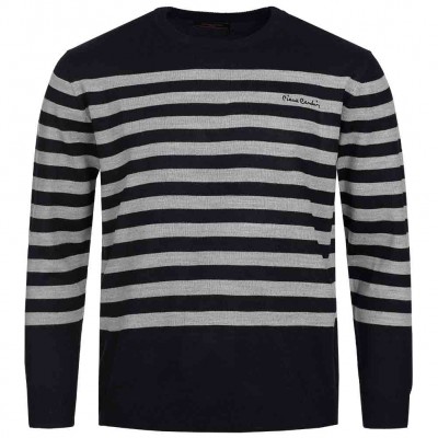 мъжки,пуловери,pierre,cardin,men,stripes,pullover,black