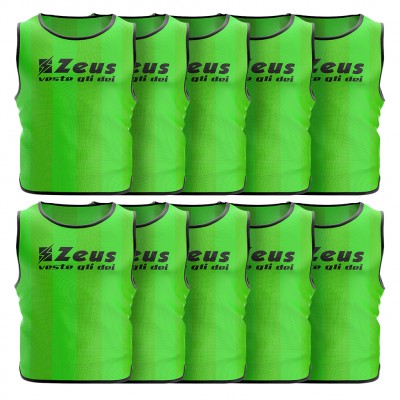 тренировъчни,помагала,zeus,pack,of,10,training,bib,neon,green