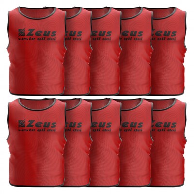 тренировъчни,помагала,zeus,pack,of,10,training,bib,red