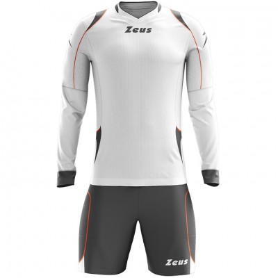 вратарски,ръкавици,и,облекло,всички,футболни,облекла,zeus,paros,goalkeeper,kit,long,sleeved,jersey,with,shorts,white,gray
