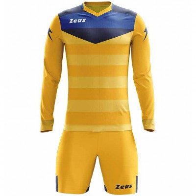 вратарски,ръкавици,и,облекло,всички,футболни,облекла,zeus,argo,goalkeeper,kit,long,sleeved,jersey,with,shorts,yellow,navy