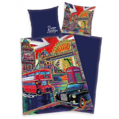 bureau,artistique,london,satin,bedlinen,set,155,x,200,cm,+,80,x,80,cm