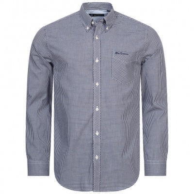 ben,sherman,gingham,men,long,sleeved,shirt