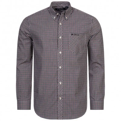 ben,sherman,gingham,men,long,sleeved,shirt