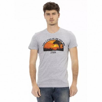 тениска,мъжки,тениски,trussardi,action,men,wild,side,t,shirt,gray