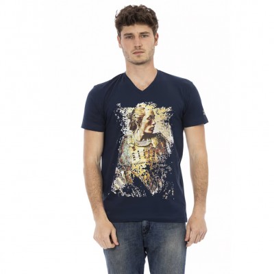 тениска,мъжки,тениски,trussardi,action,men,round,neck,conqueror,t,shirt,navy