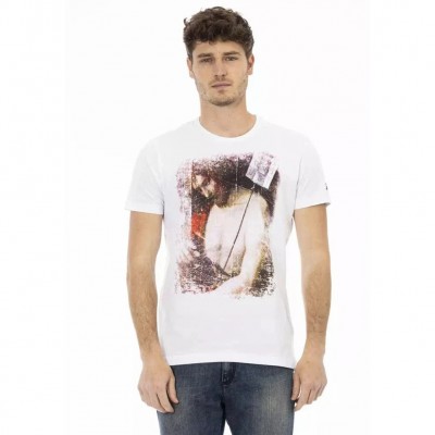 тениска,мъжки,тениски,trussardi,action,men,t,shirt,white