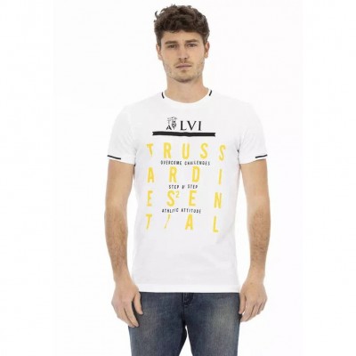 тениска,мъжки,тениски,trussardi,action,men,t,shirt,white