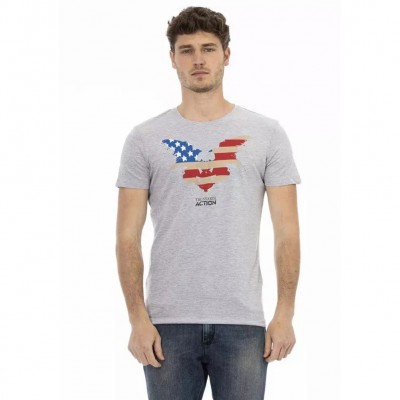 тениска,мъжки,тениски,trussardi,action,men,usa,t,shirt,gray