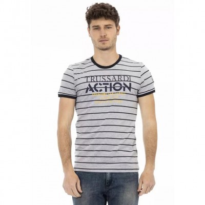 тениска,мъжки,тениски,trussardi,action,men,t,shirt,gray,navy
