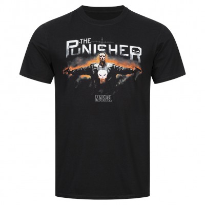 мъжка,тениска,marvels,the,punisher,through,fire,men,t,shirt