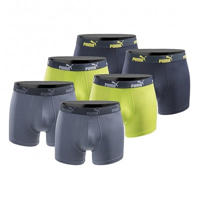 мъжки,боксерки,мъжко,бельо,puma,boxer,men,boxer,shorts,pack,of,6,blue,lime