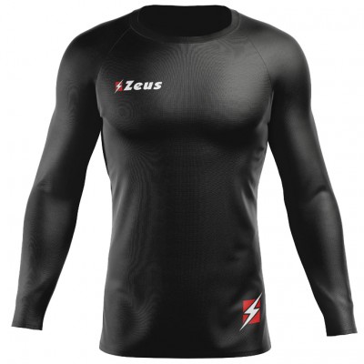 мъжки,облекла,за,бягане,zeus,fisiko,baselayer,top,long,sleeved,compression,shirt,black