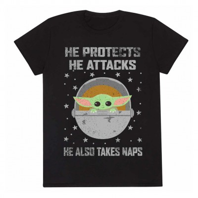 мъжка,тениска,star,wars:,the,mandalorian,protects,and,attacks,men,t,shirt