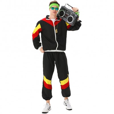 анцуг,maaskantje,gärry,retro,90s,tracksuit,black,costume
