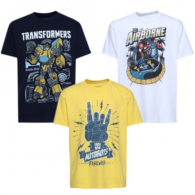 детска,тениска,детски,тениски,transformers,optimus,&,b,bee,kids,t,shirt,pack,of,3