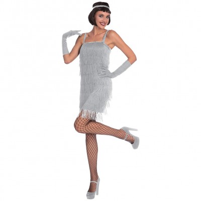 1920s,silver,flapper,women,costume
