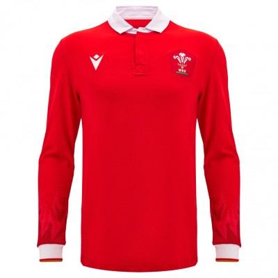 ръгби,облекла,wales,wru,macron,rugby,men,long,sleeved,home,jersey