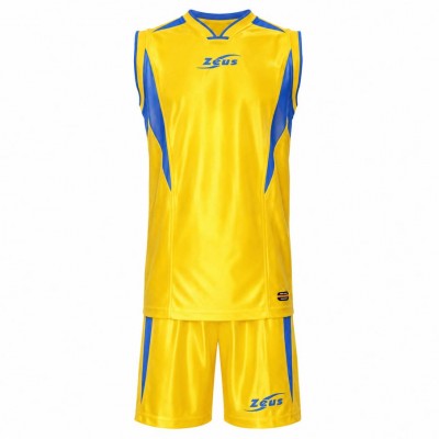 къси,панталони,детски,потници,баскетболни,потници,zeus,kit,sante,basketball,jersey,+,shorts,giallo,royal,blue