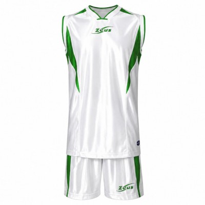 къси,панталони,детски,потници,баскетболни,потници,zeus,kit,sante,basketball,jersey,+,shorts,bianco,verde