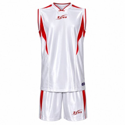 къси,панталони,детски,потници,баскетболни,потници,zeus,kit,sante,basketball,jersey,+,shorts,bianco,rosso