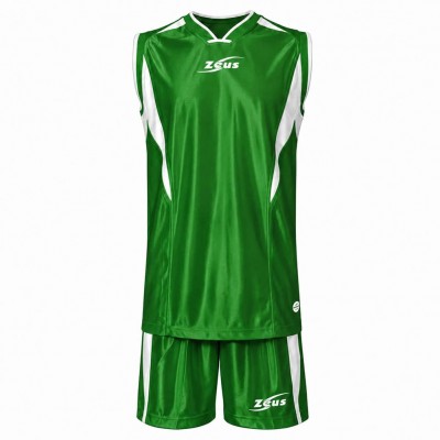къси,панталони,детски,потници,баскетболни,потници,zeus,kit,sante,basketball,jersey,+,shorts,verde,bianco