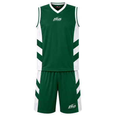 комплект,детски,потници,баскетболни,потници,zeus,kit,egizio,basketball,jersey,set,green,white